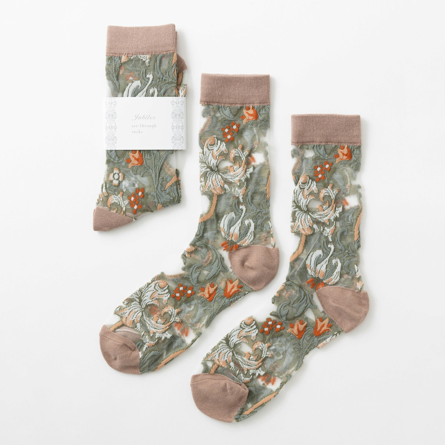 ジュビリー モリス柄 シースルーソックス - 画像8