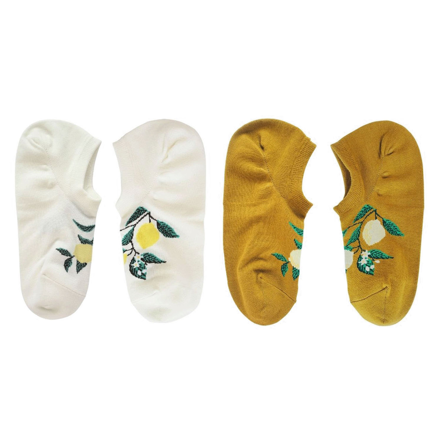 andeotte ハイゲージスニーカー丈ソックス LEMON