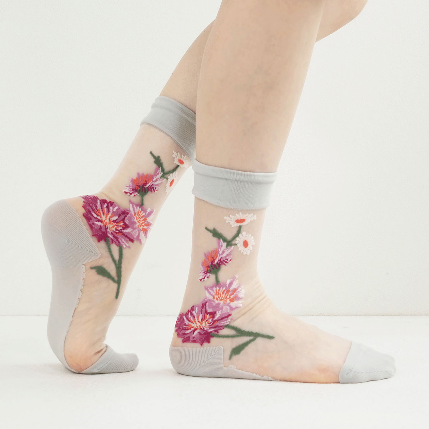andeotte シースルーソックス CORN FLOWER - 画像5