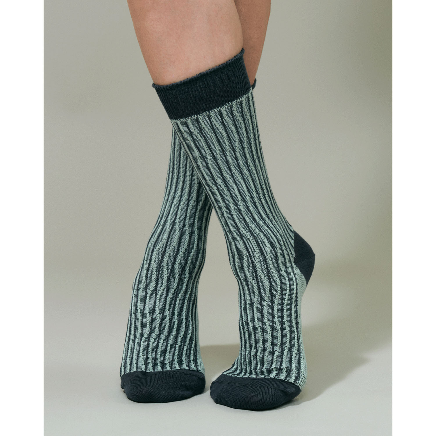 ＋SOCKS ジャガドリブ クルーソックス