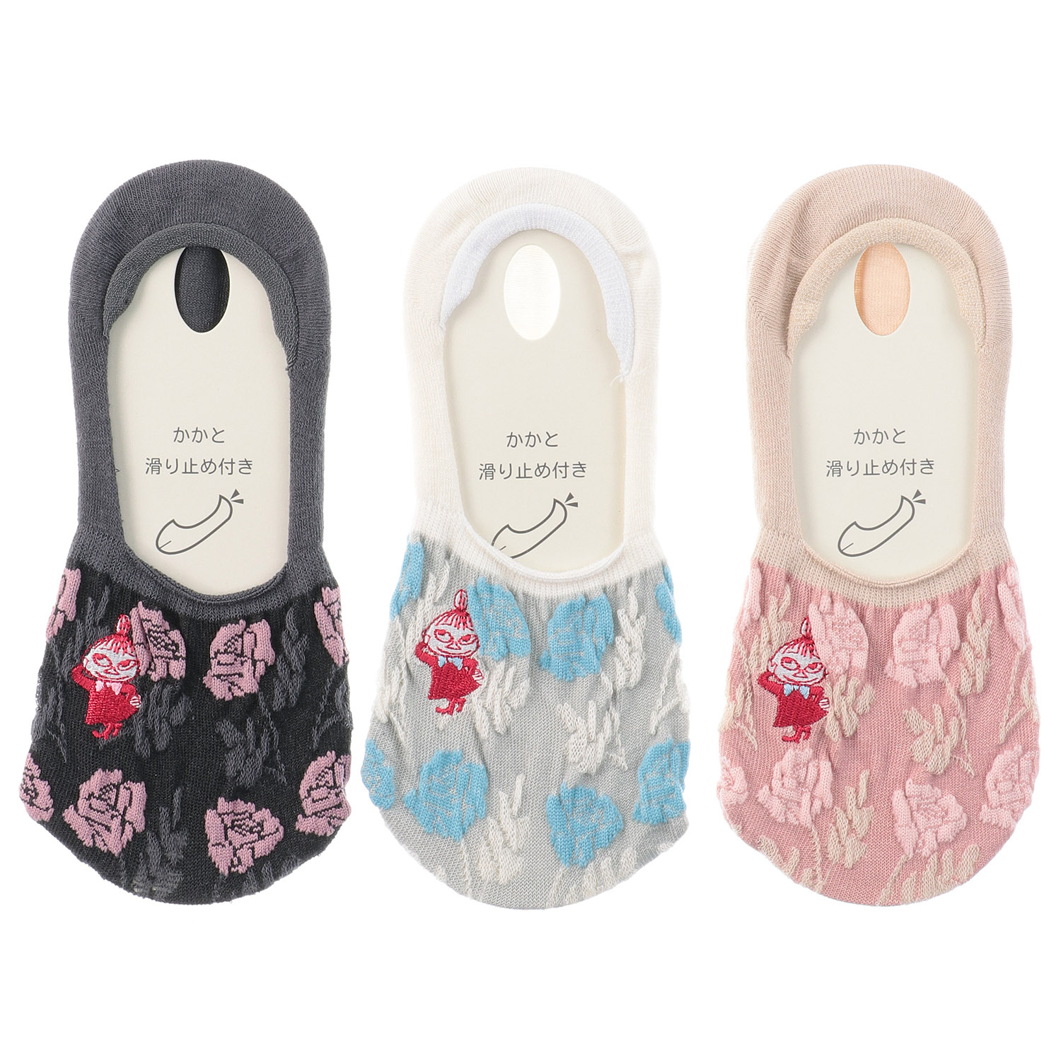 MOOMIN 母の日 パンプスイン 逆スパ薔薇ミイ刺繍【在庫限り】