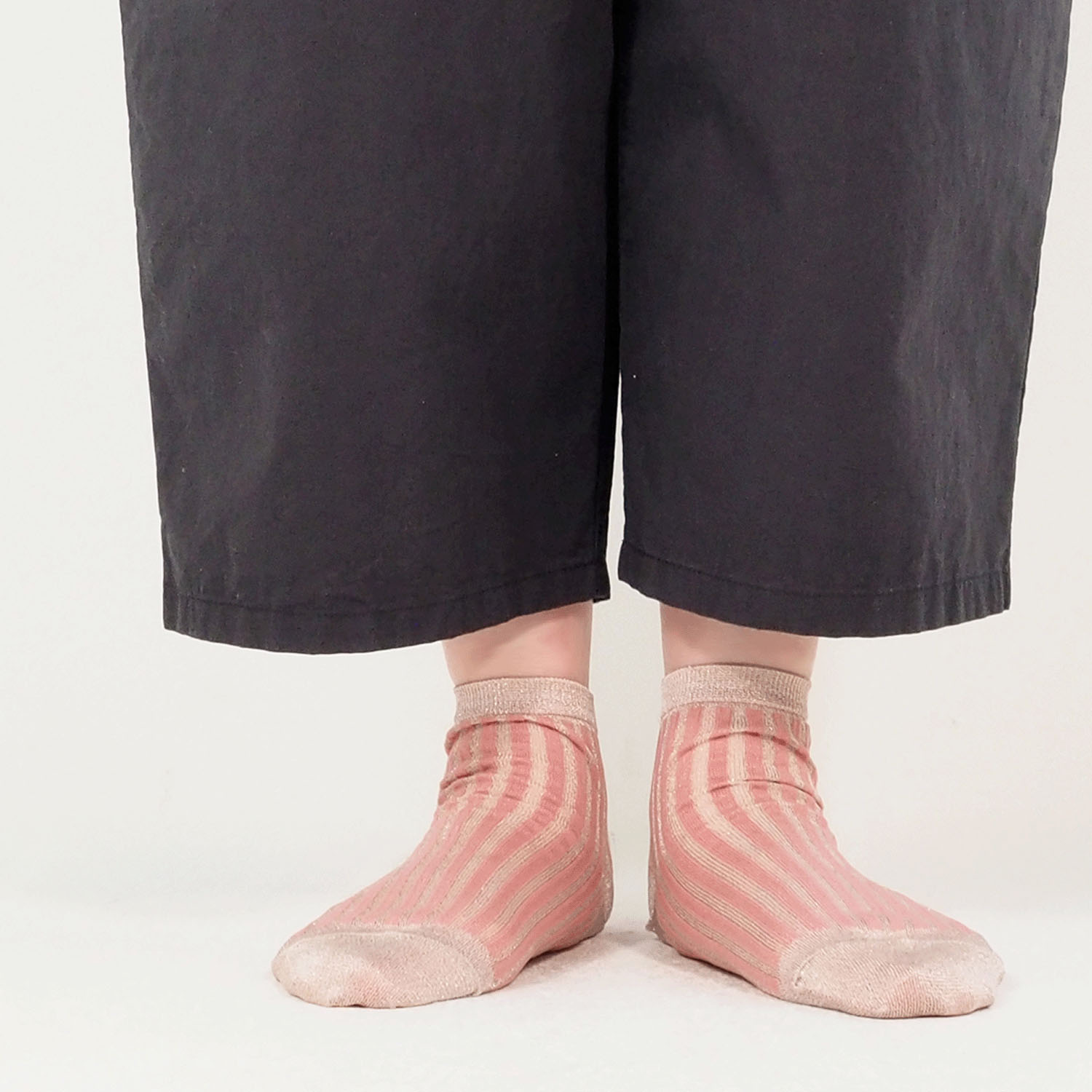 andeotte シースルーストライプラメソックス ショート丈【在庫限り】 - 画像10