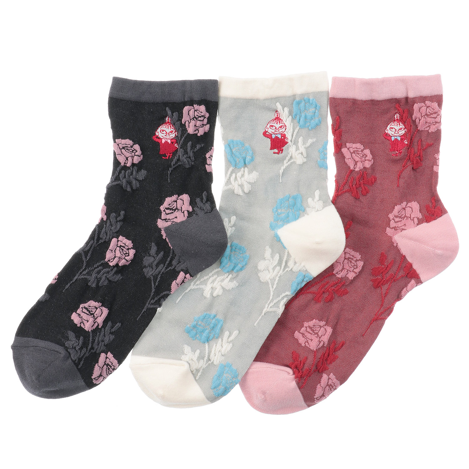 MOOMIN 母の日 ロークルー丈 逆スパ 薔薇ミイ刺繍【在庫限り】