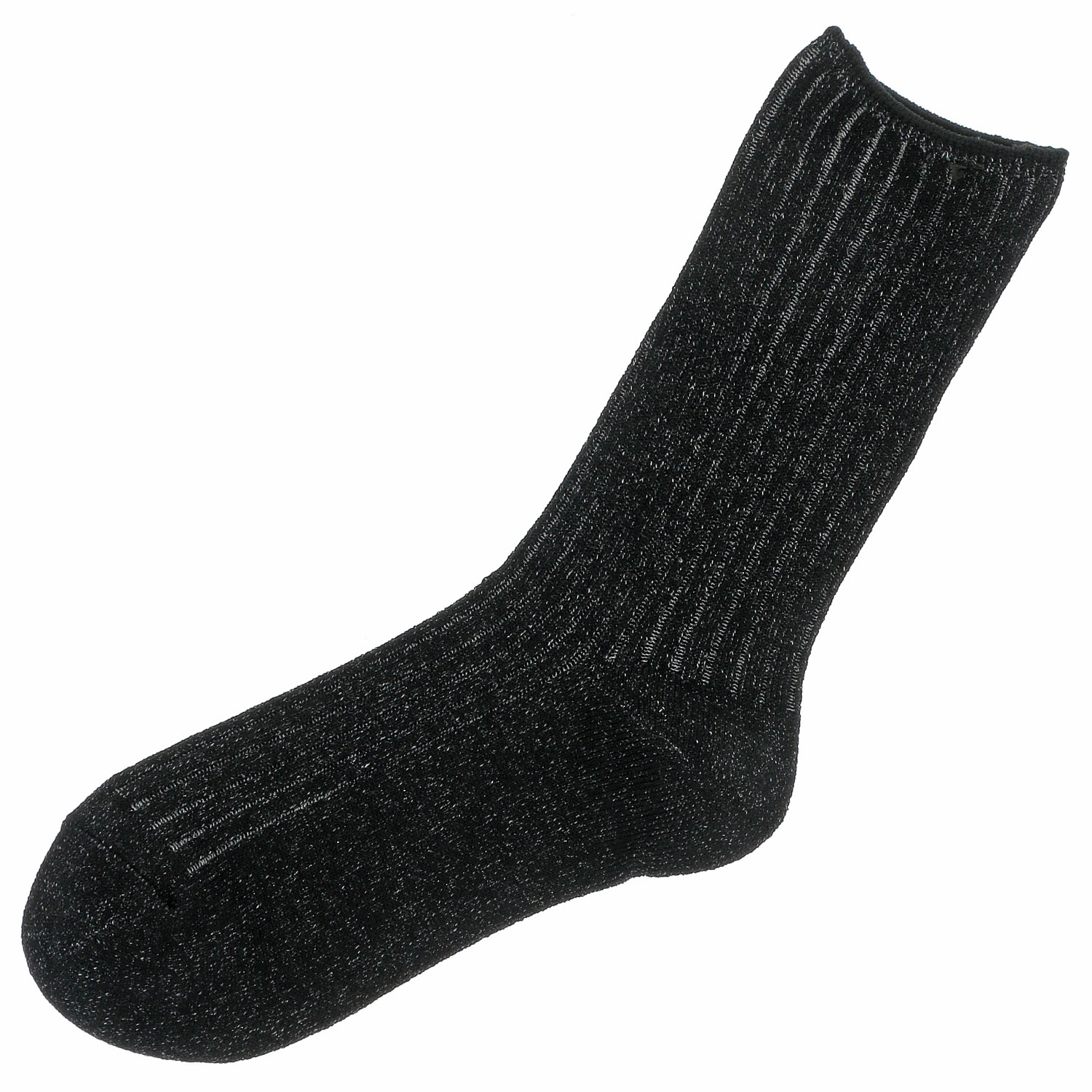 プティパ  クルー丈 ラメ 4×2リブ ストライプ柄  靴下【在庫限り】 - 画像3