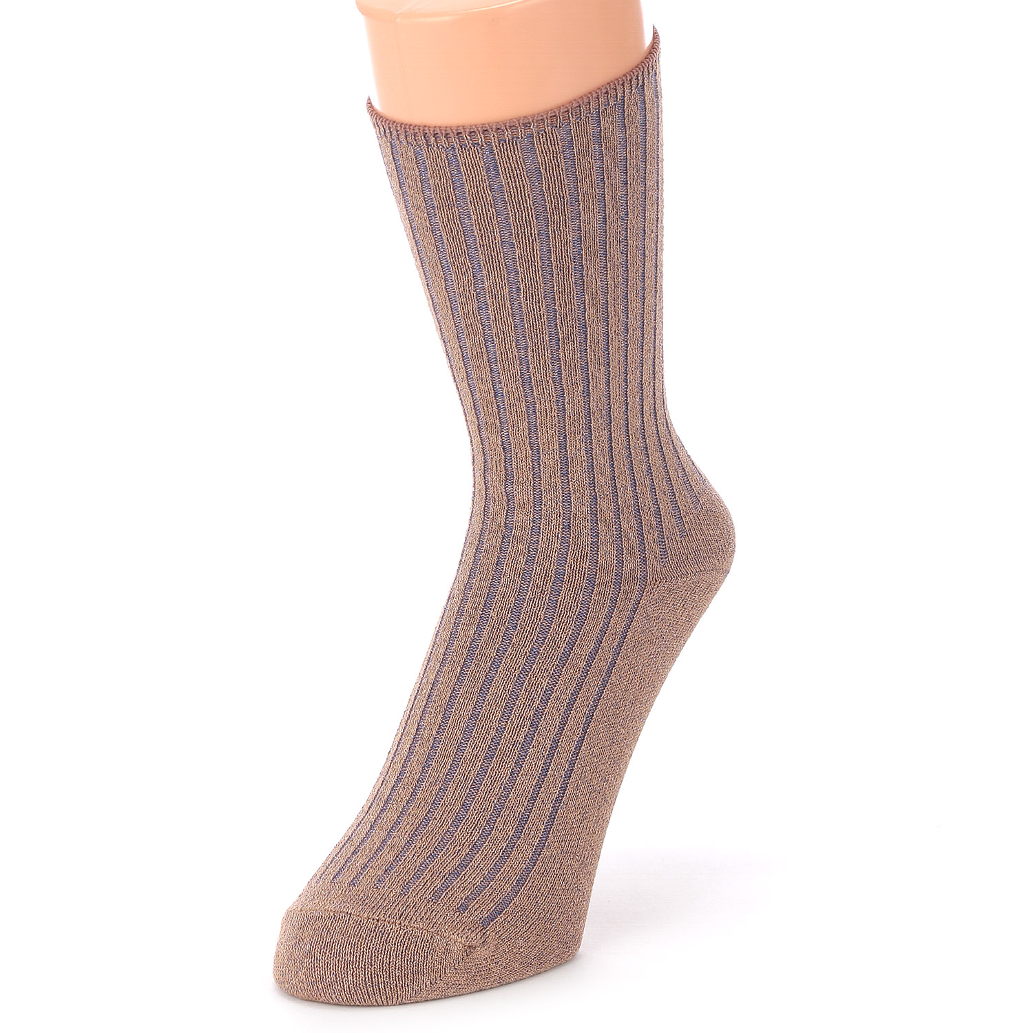 プティパ  クルー丈 ラメ 4×2リブ ストライプ柄  靴下【在庫限り】 - 画像5