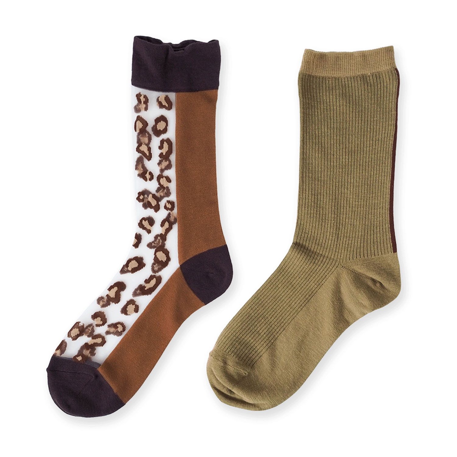 ande レイヤードソックス LEOPARD【在庫限り】