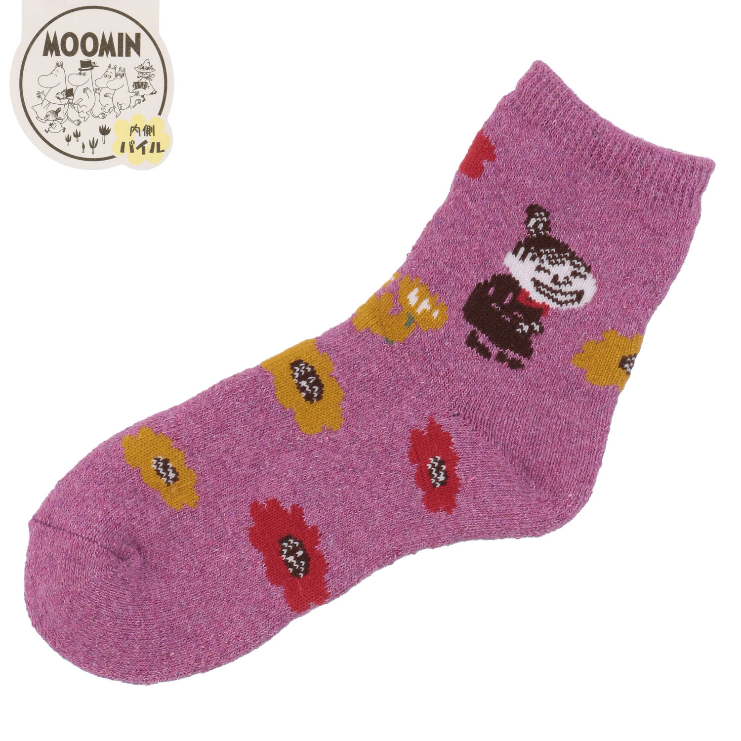 MOOMIN ロークルーソックス 内パイル カラフルミイ【在庫限り】 - 画像5