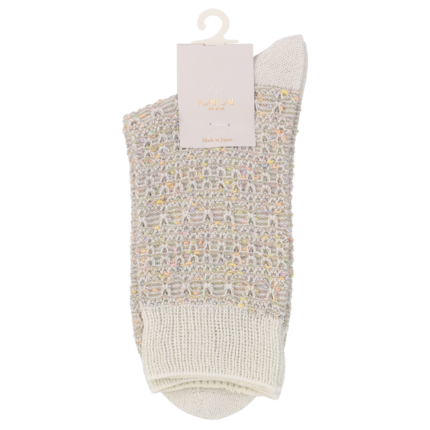 NAIGAI STYLE ラメノット クルー丈ソックス - 画像2