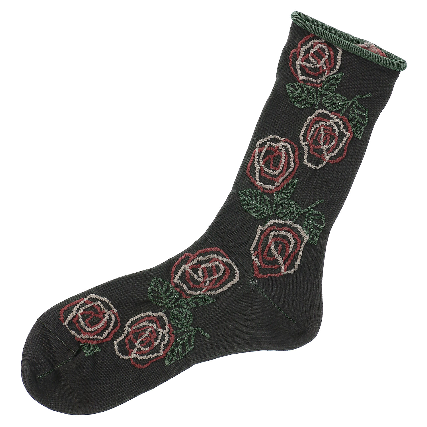 手篝ソックス フロート薔薇柄 靴下 - 画像3