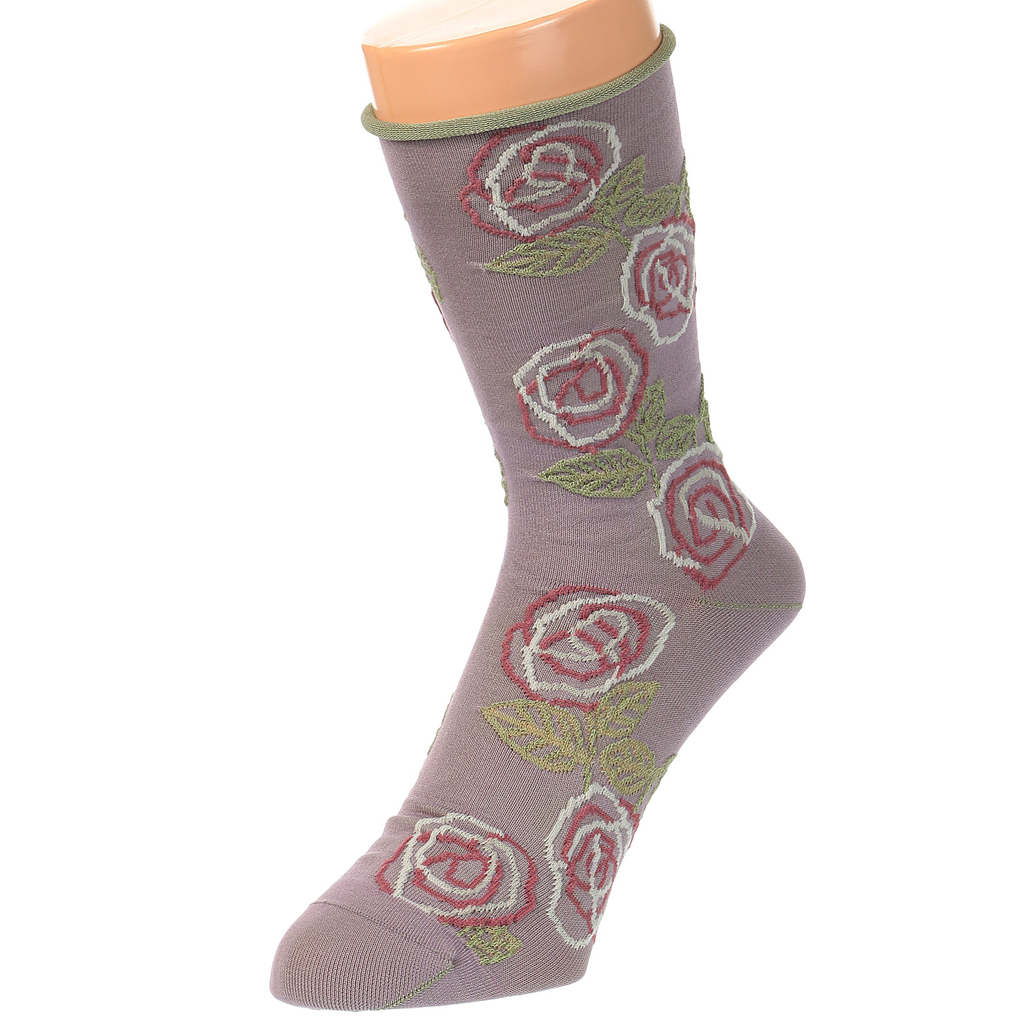 手篝ソックス フロート薔薇柄 靴下 - 画像6