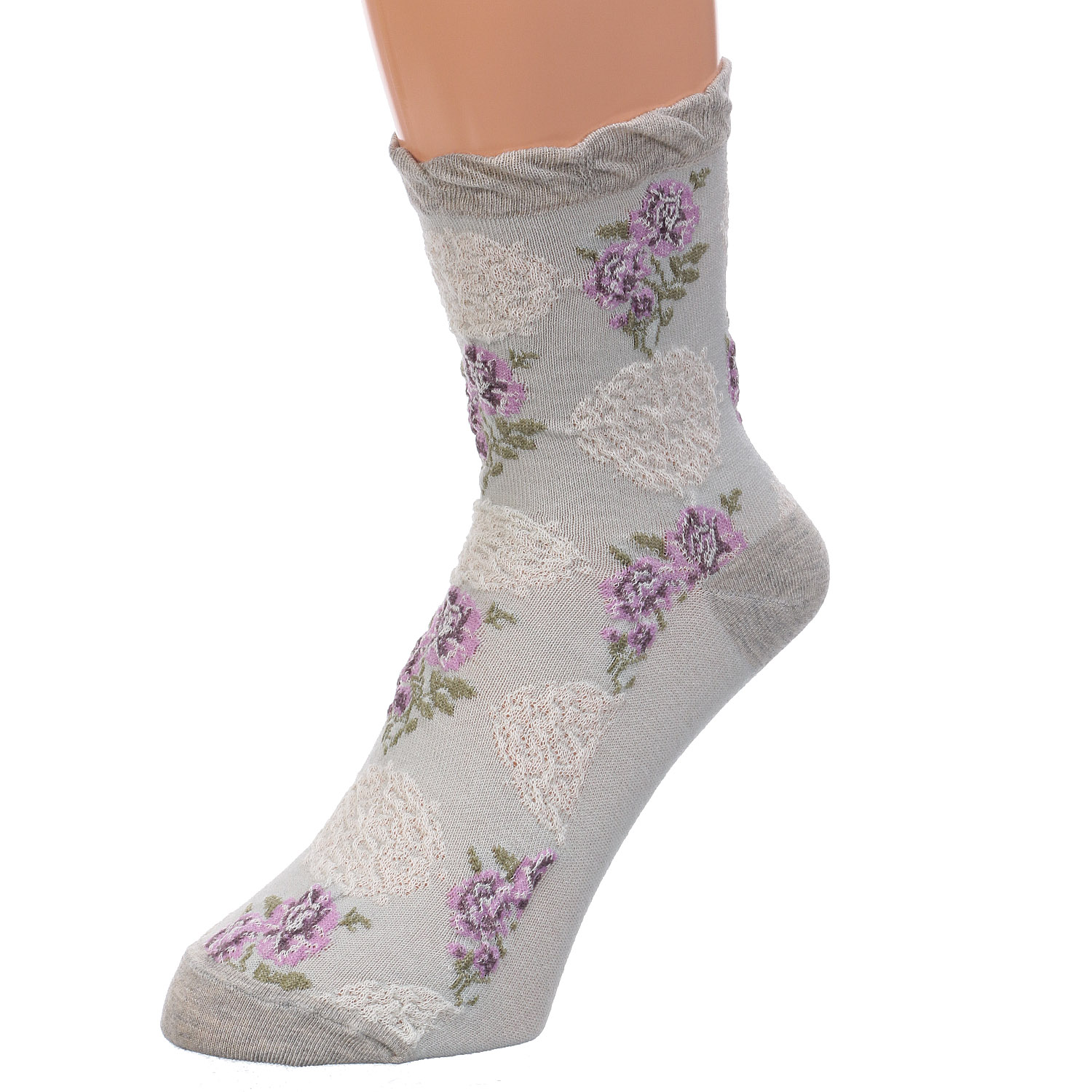 ギュレ フロート大花柄 靴下【在庫限り】 - 画像3