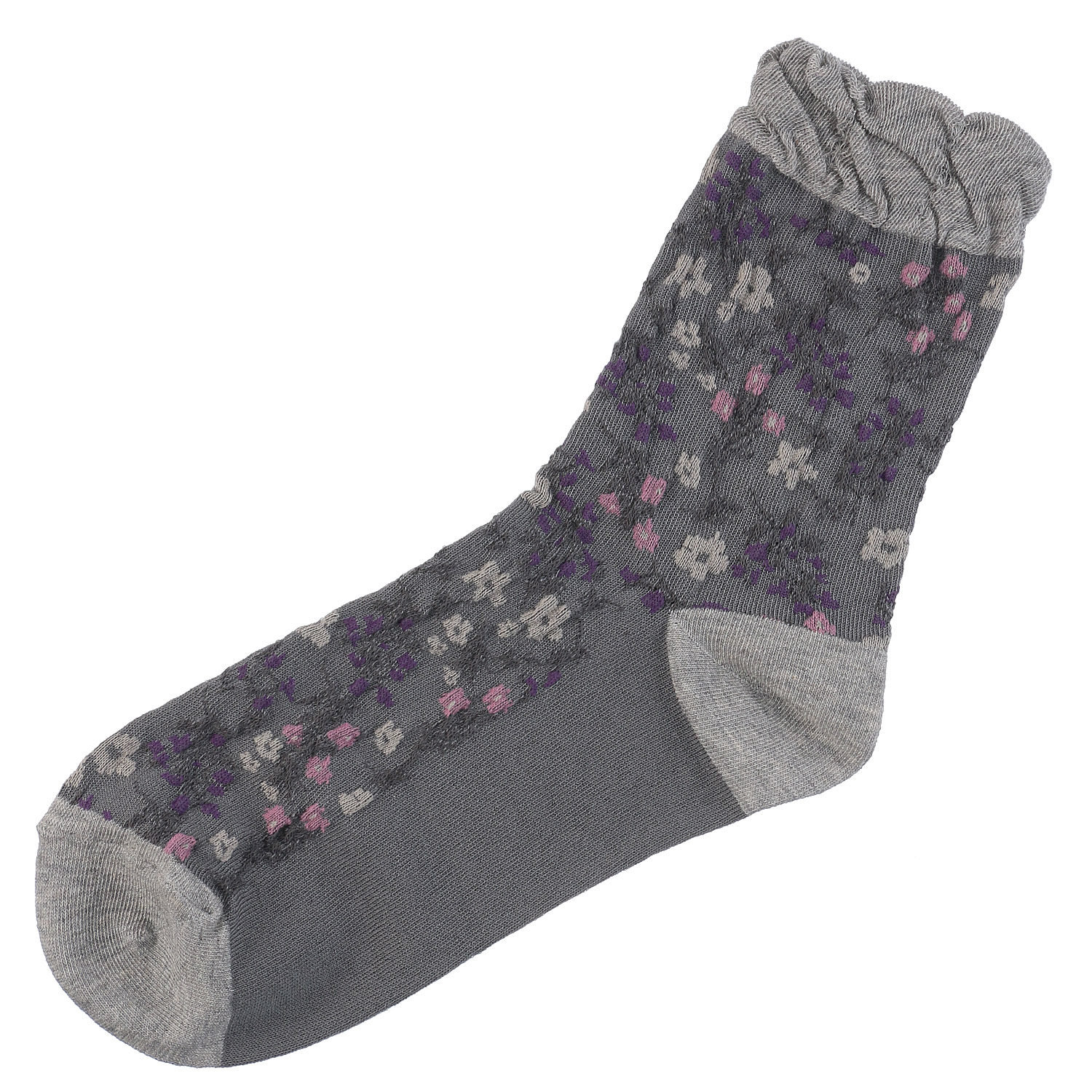 ギュレ オーガニックコットン 小花柄 靴下【在庫限り】 - 画像2