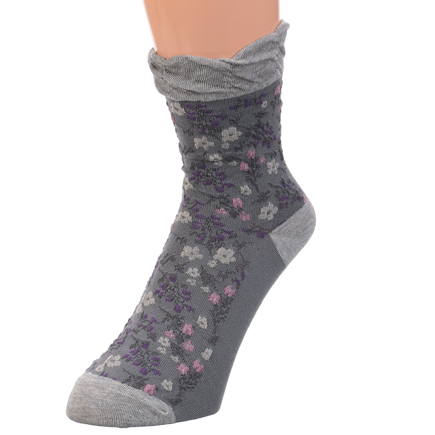 ギュレ オーガニックコットン 小花柄 靴下【在庫限り】 - 画像3