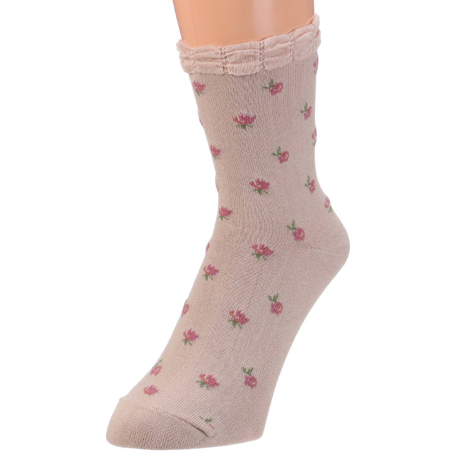 小さな親切 クルー丈  花柄 靴下 - 画像2