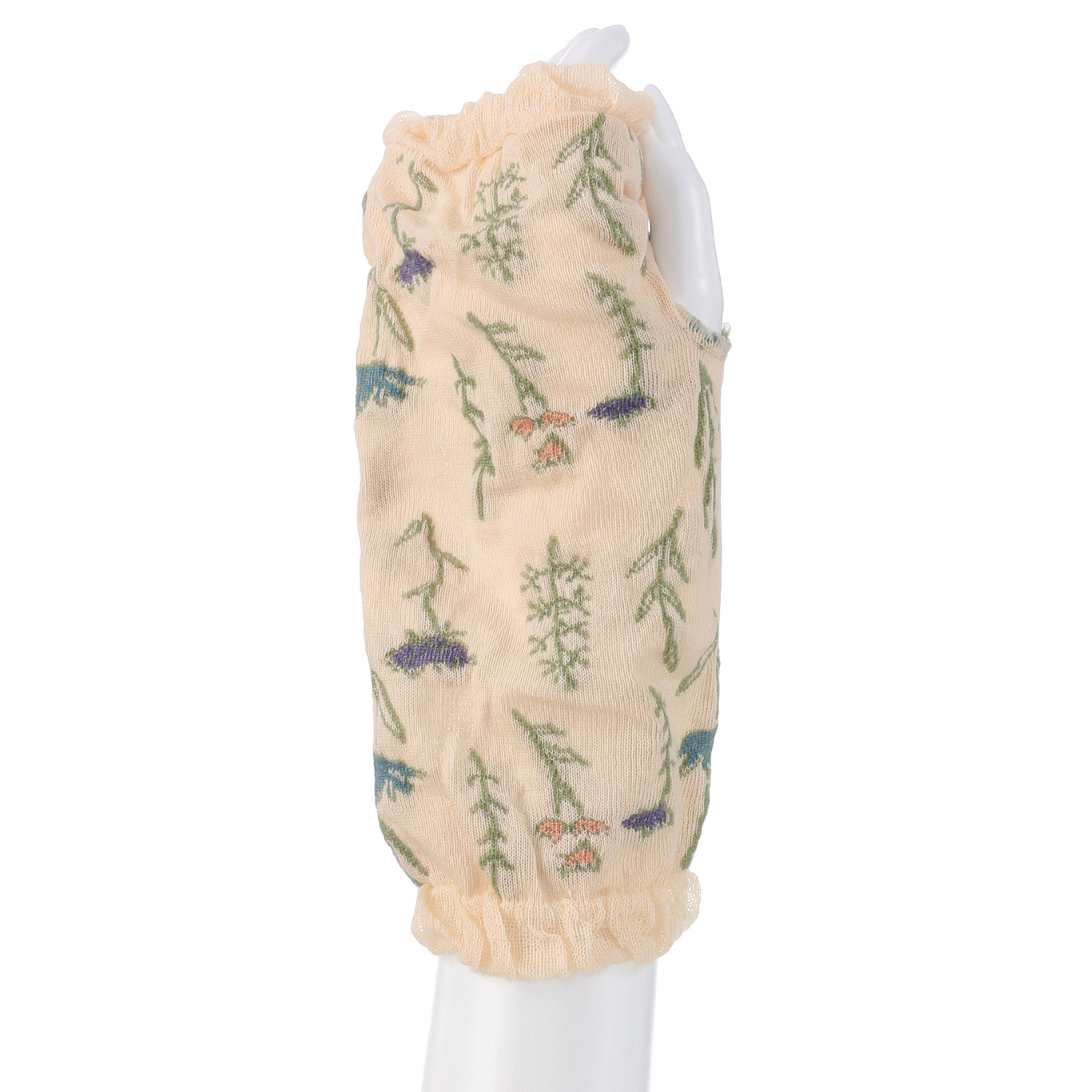 アームカバー 22cm丈 総花柄 親指穴付き - 画像3