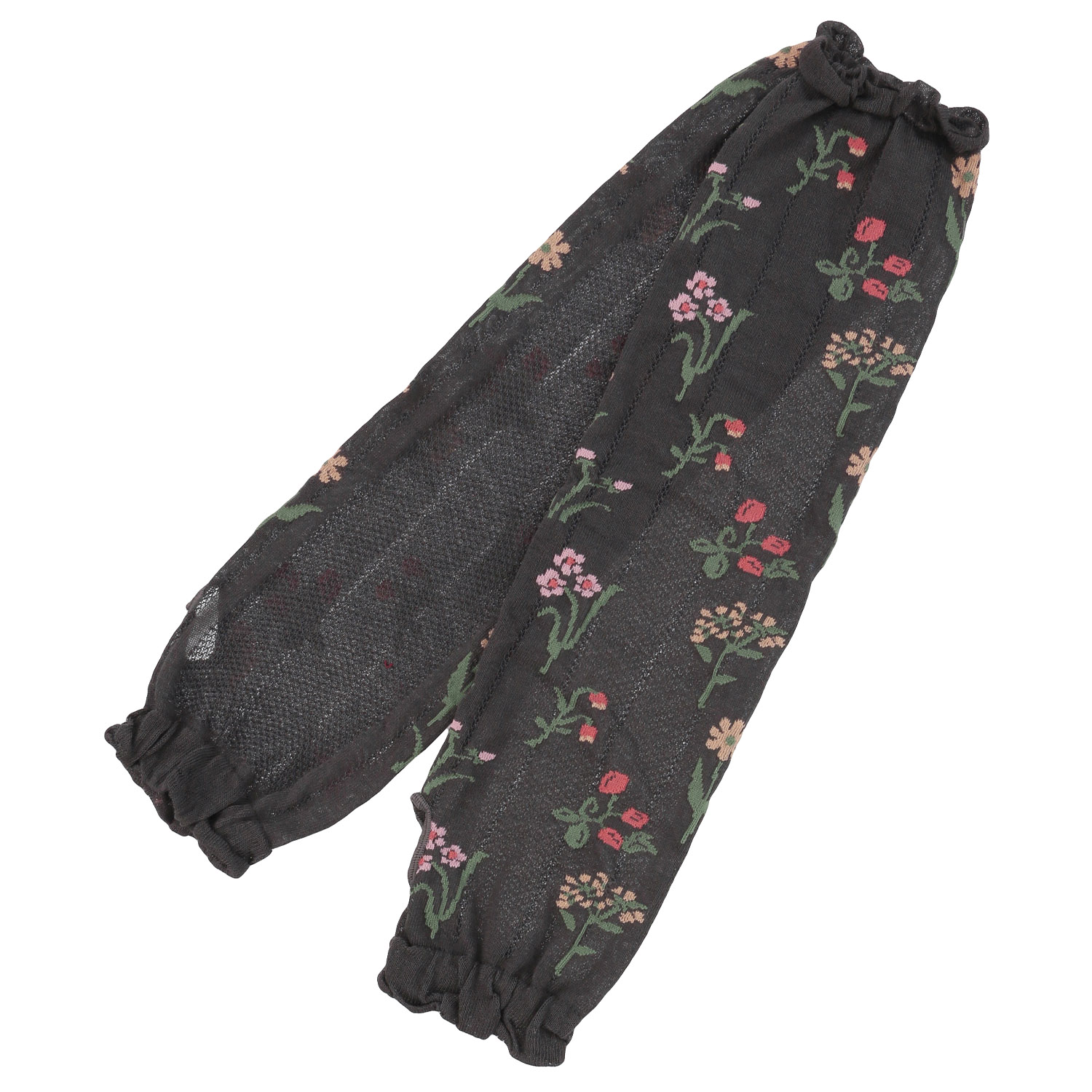 アームカバー 45cm丈  花総柄 親指穴付き - 画像2