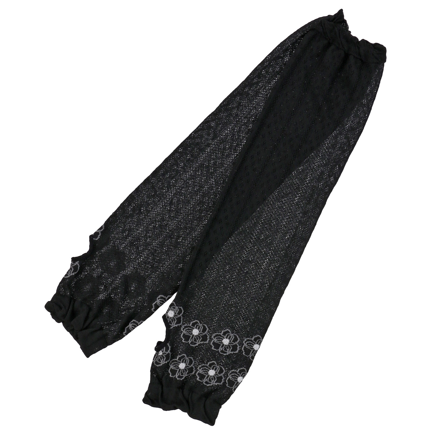 アームカバー 45cm丈  花柄 親指穴付き - 画像2