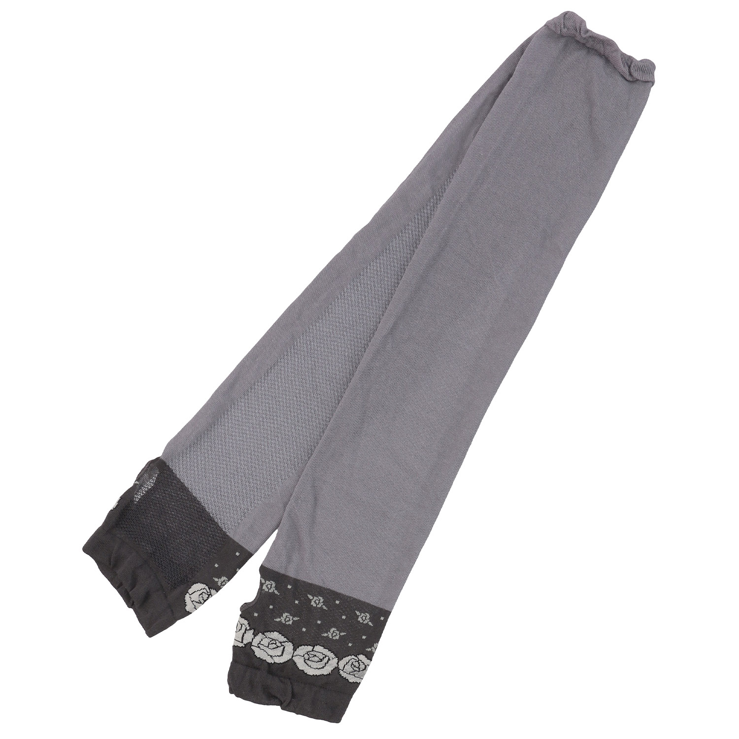 アームカバー 60センチ丈 花切替  親指穴付き - 画像2