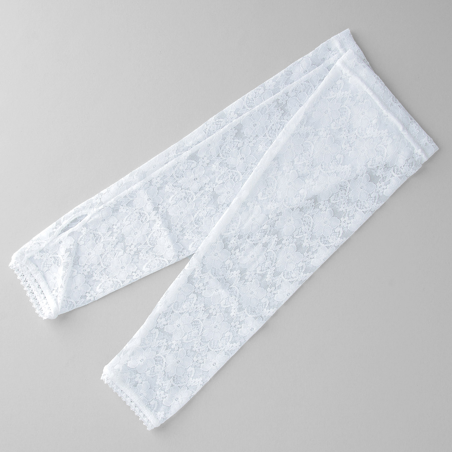 アームカバー レース 花柄 ロング丈 - 画像2