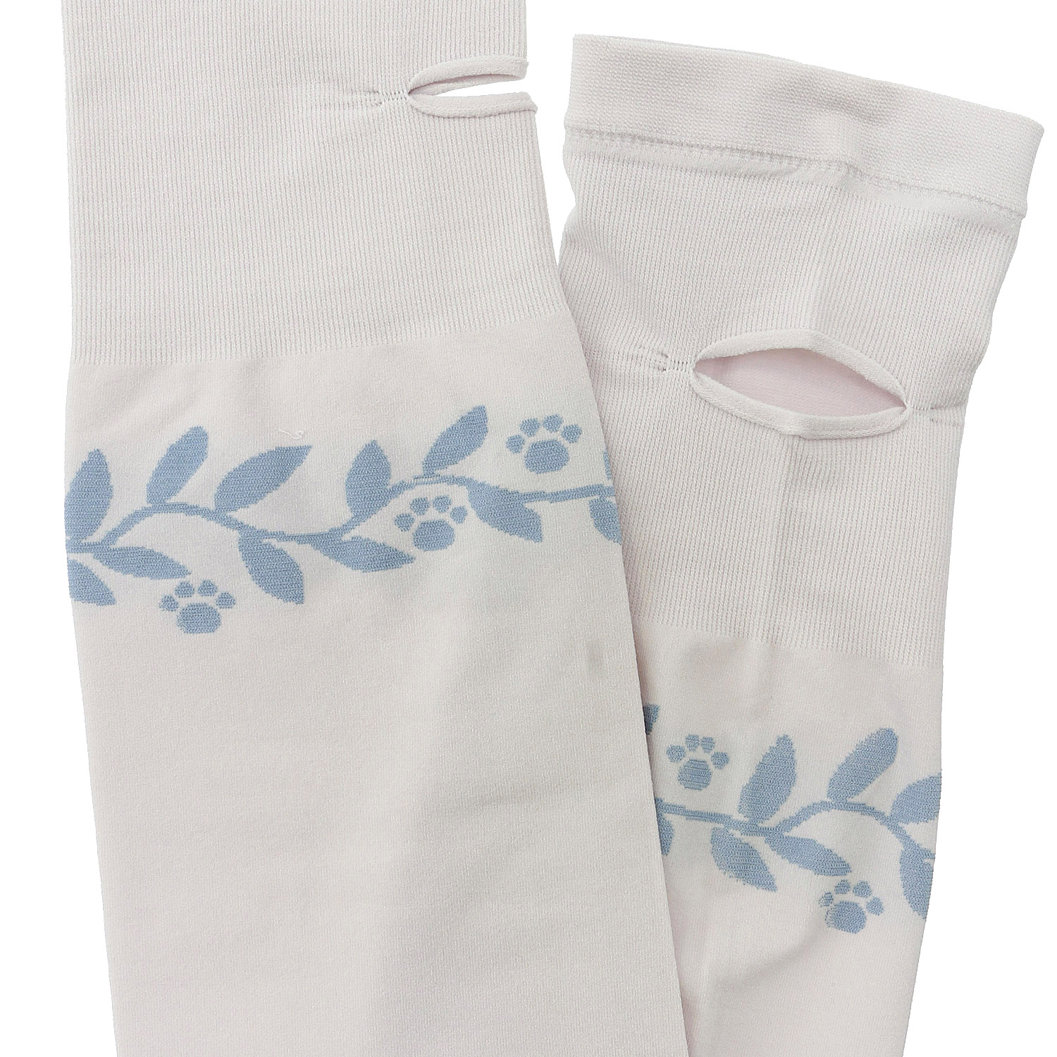 にゃんこ堂 ロング丈（50cm丈） 接触冷感 アームカバー 肉球と草【在庫限り】 - 画像3