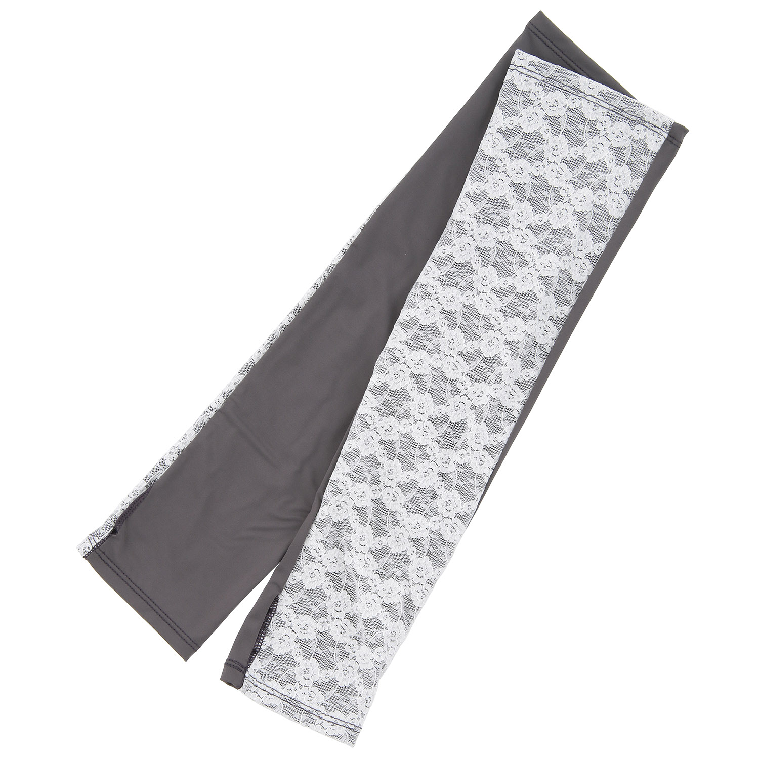 接触冷感 アームカバー レース 花柄 約40cm丈 親指穴付き【在庫限り】