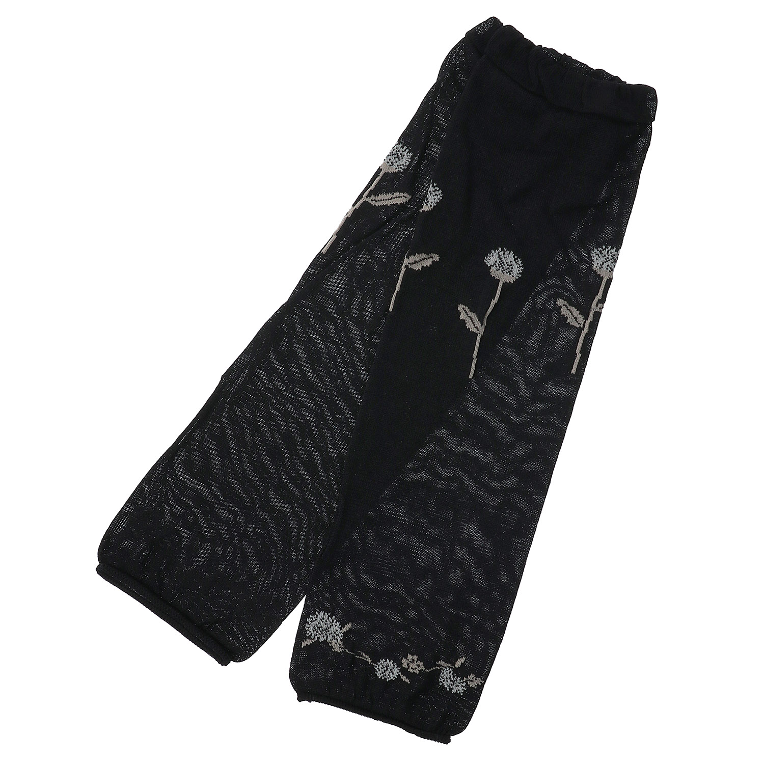 日本製 アームカバー シルク混  35センチ丈 野草柄 - 画像5