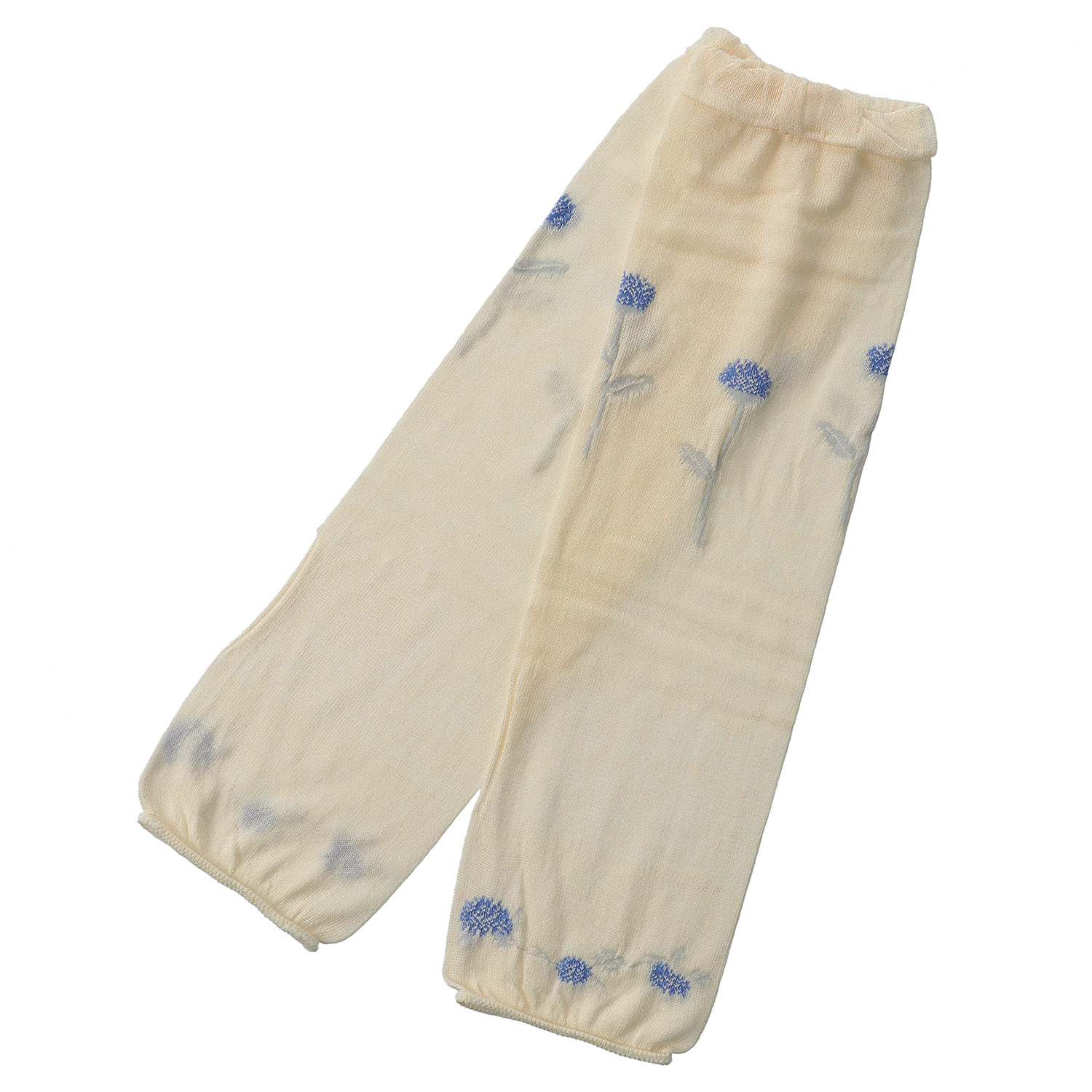 日本製 アームカバー シルク混  35センチ丈 野草柄 - 画像6