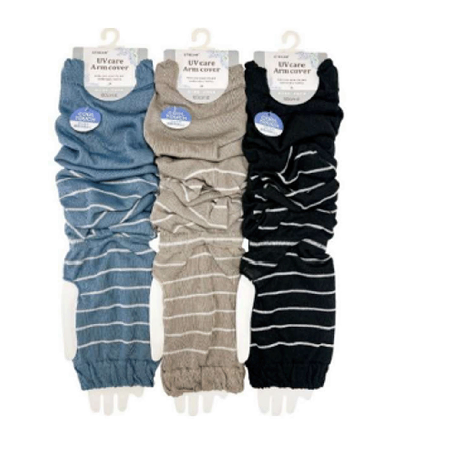 STREAM アームカバー 接触冷感 ボーダー