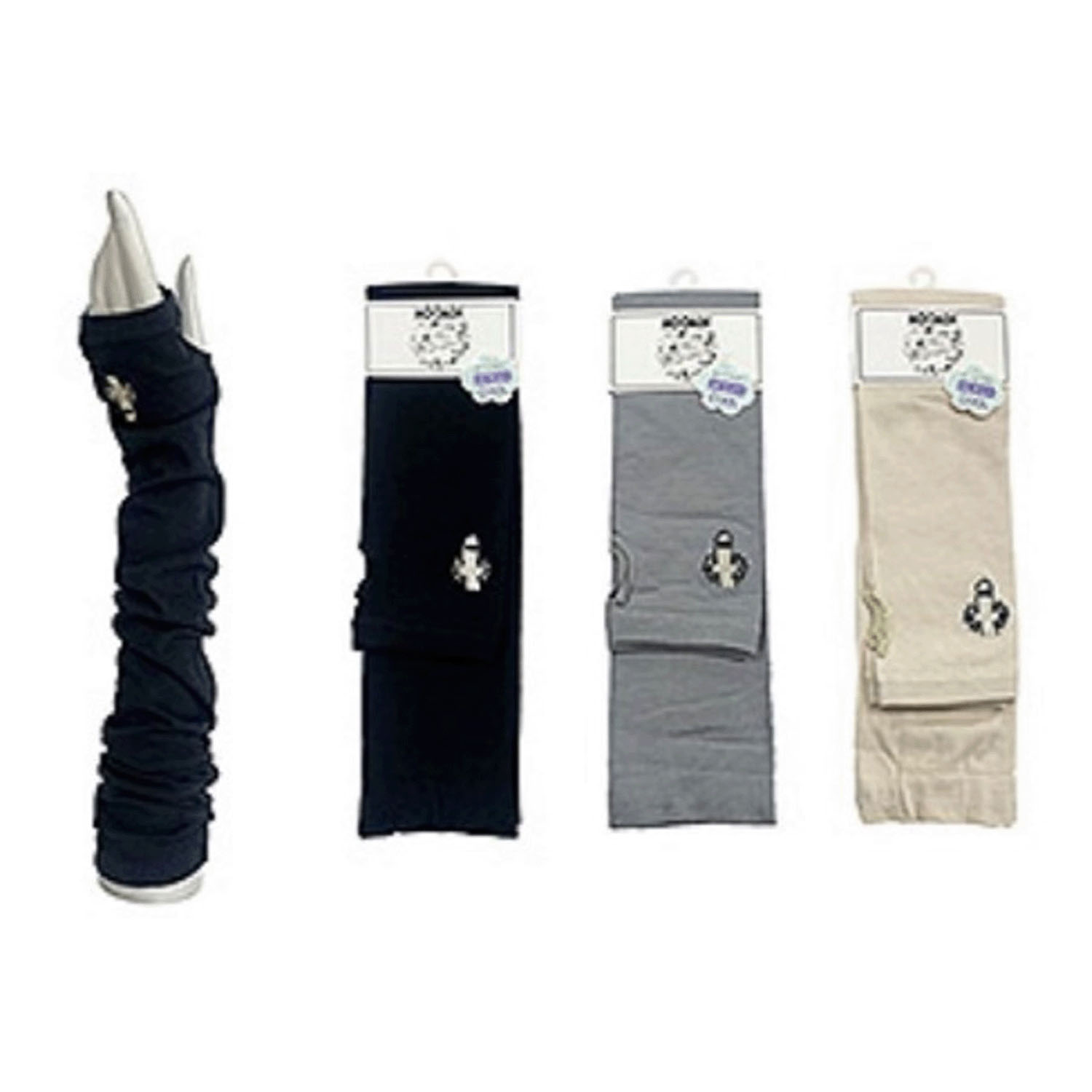 MOOMIN アームカバー UVカット＋冷感 無地ニョロ刺繍【在庫限り】