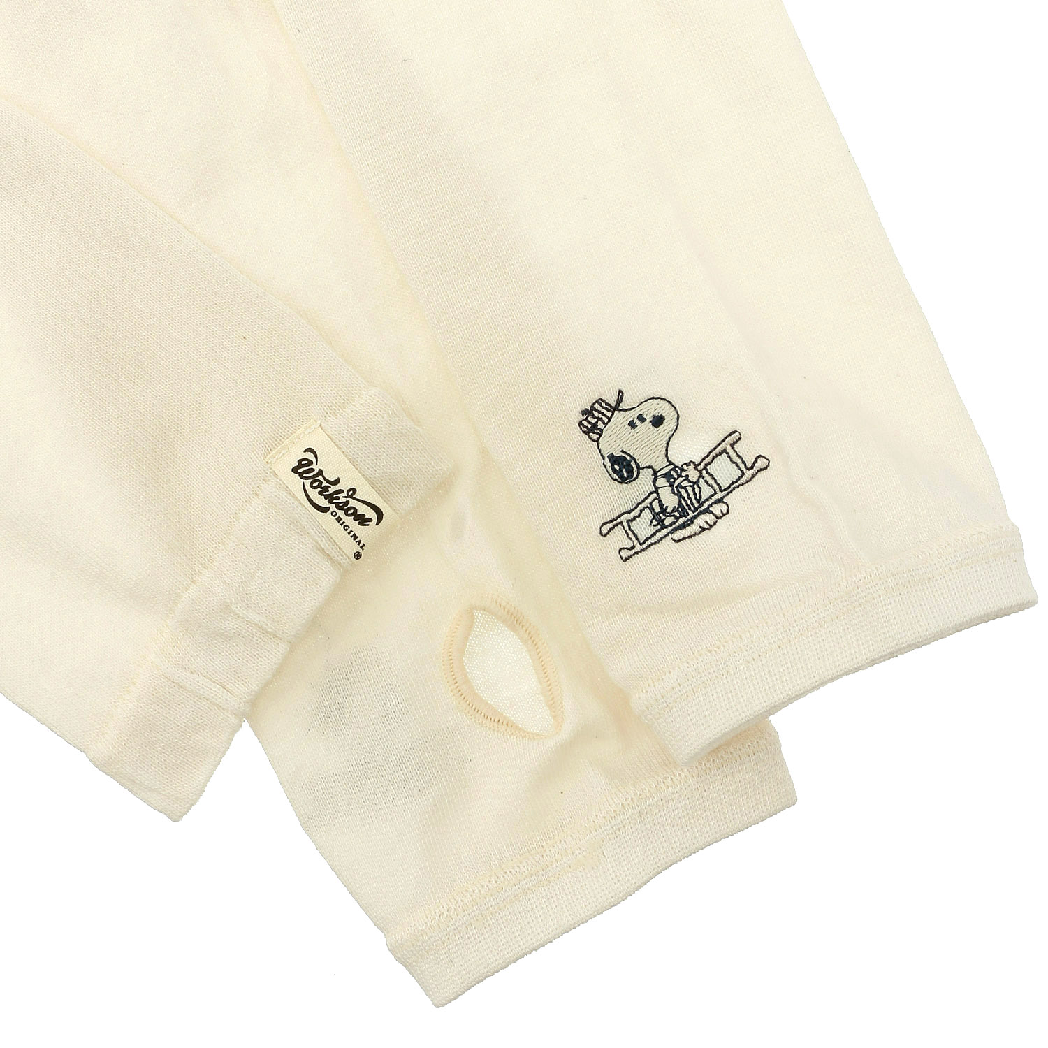 スヌーピーアームカバー UVカット＋吸水速乾 ハシゴ刺繍【在庫限り】 - 画像5