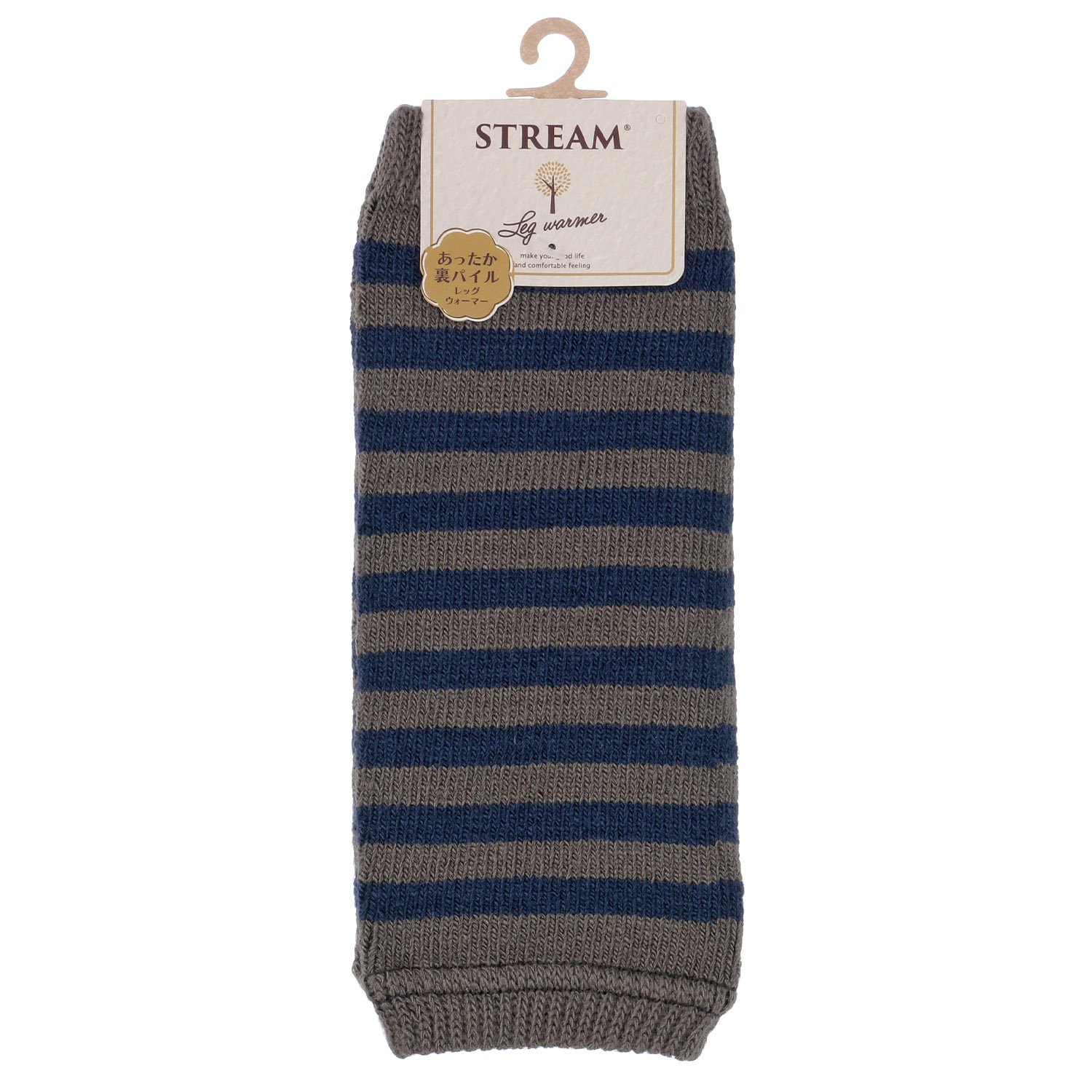 STREAM ボーダー 裏パイル ショート丈  レッグウォ―マー【在庫限り】 - 画像2