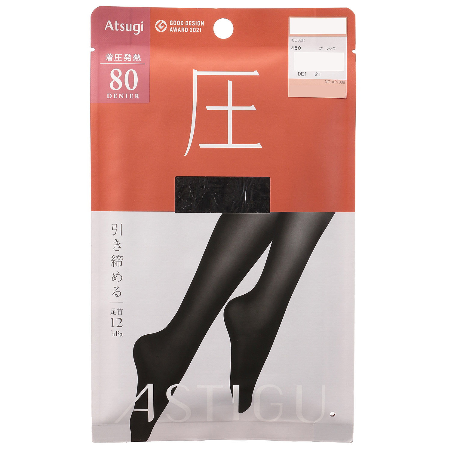 ATSUGI アスティーグ 圧 80デニール