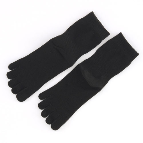 人にやさしい靴下 5本指 絹クルーソックス