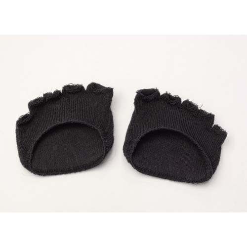 綿混サラリ足まめクッションカバー（1足組） ブラック