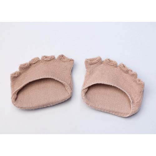 綿混サラリ足まめクッションカバー（1足組） ベージュ