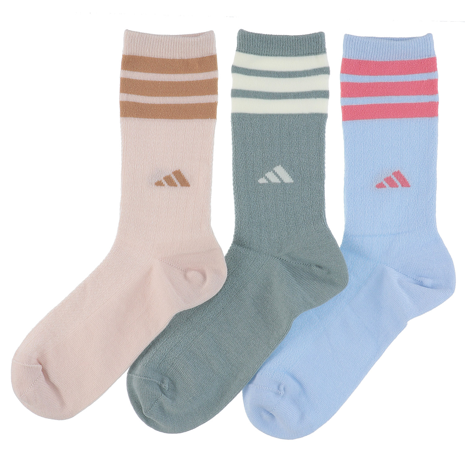 adidas 3Pクルー丈  ソックス【在庫限り】