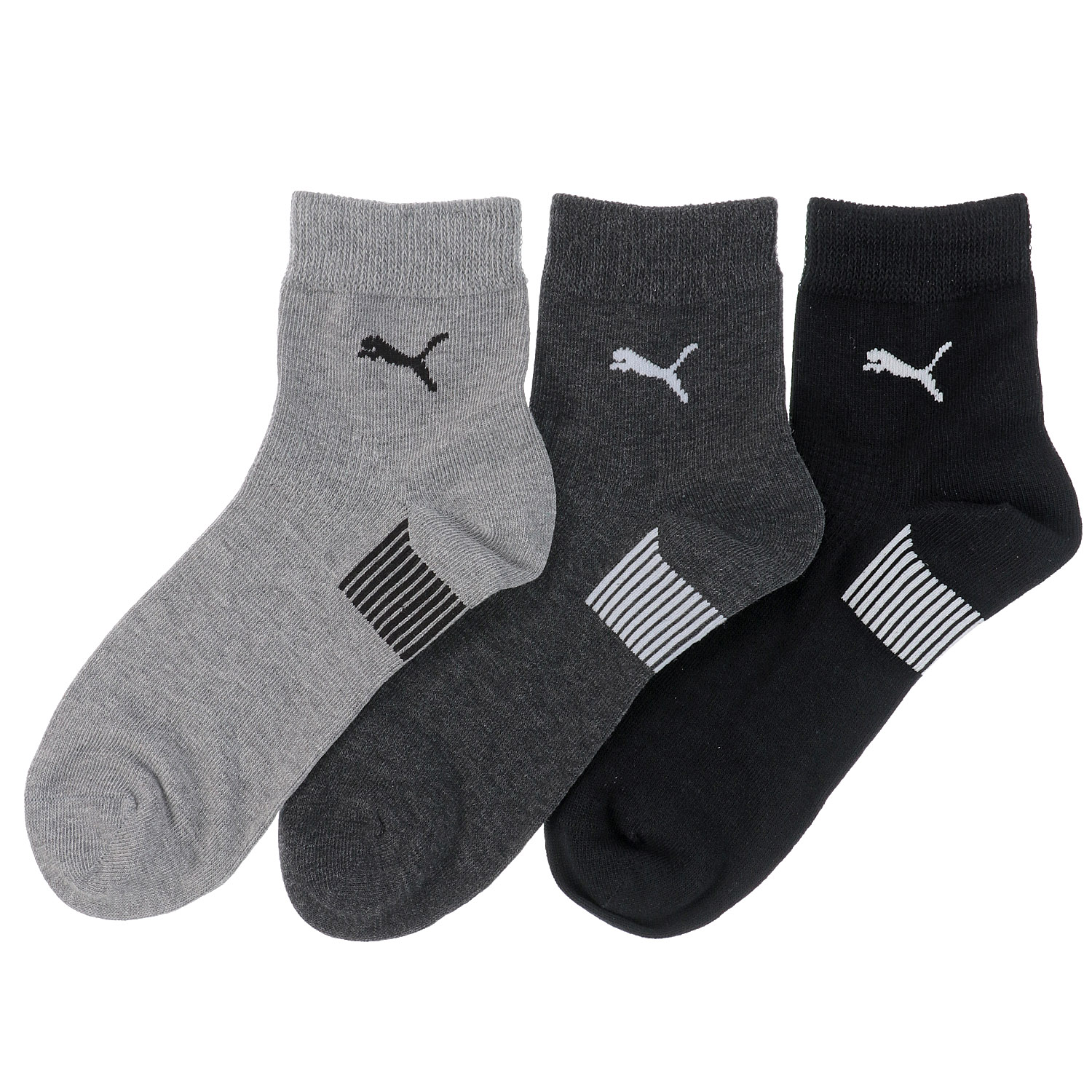PUMA ショート丈ソックス 口ゴムソフト 3足セット【在庫限り】