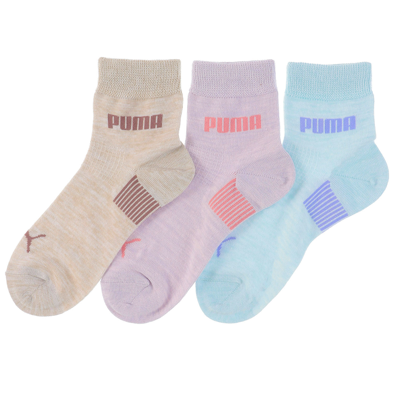 PUMA ショート丈ソックス 口ゴムソフト 3足セット【在庫限り】