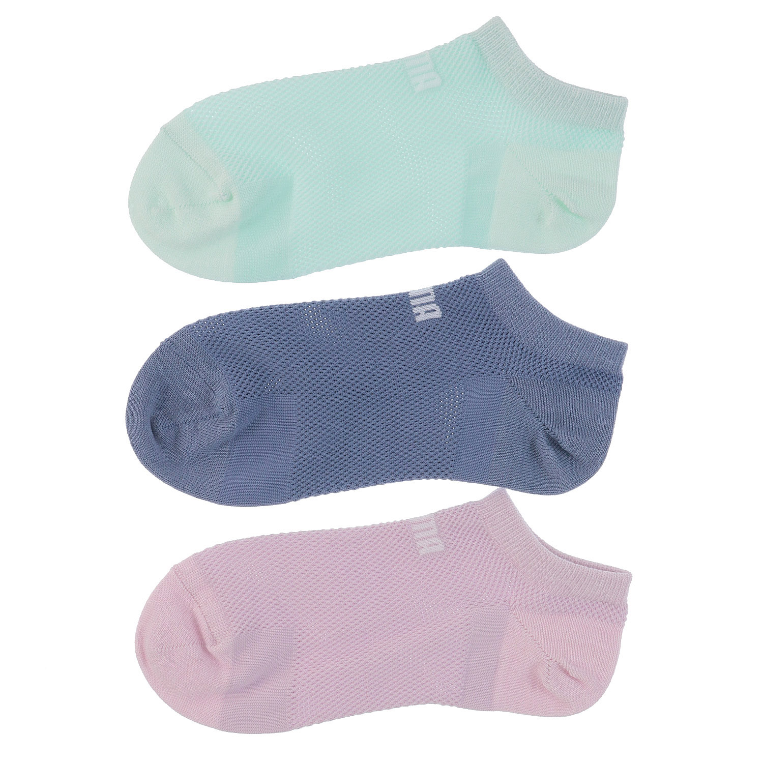 PUMA スニーカー丈ソックス ビッグメッシュ 3足セット【在庫限り】