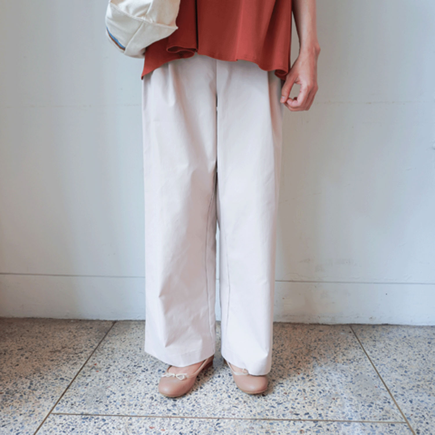 撥水 ストレッチ ワイドパンツ 【雨の日・アウトドアにおすすめ】 - 画像15