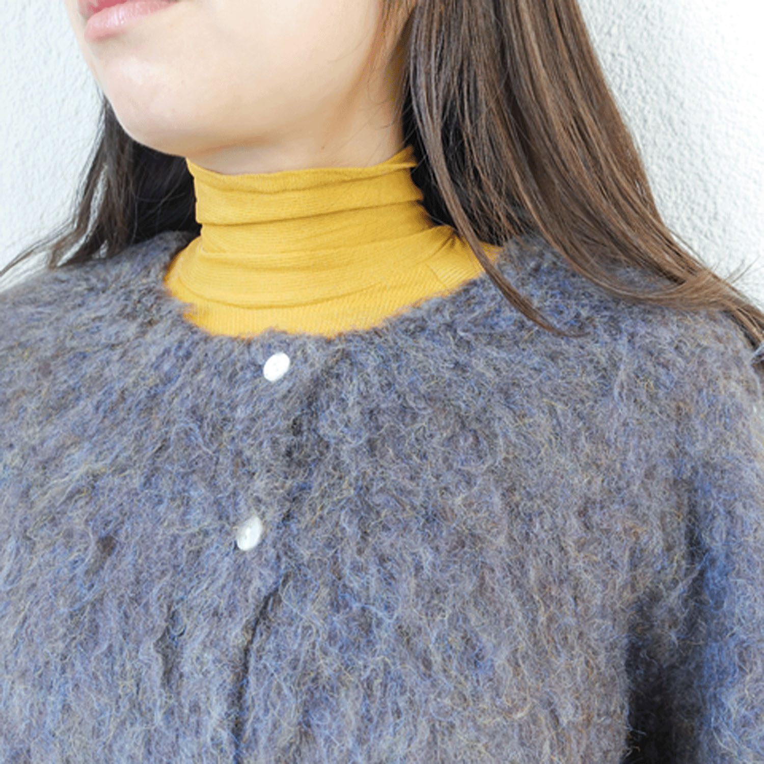 日本製 タイツ素材  8分丈 パウダリーインナー ハイネック【在庫限り】 - 画像13