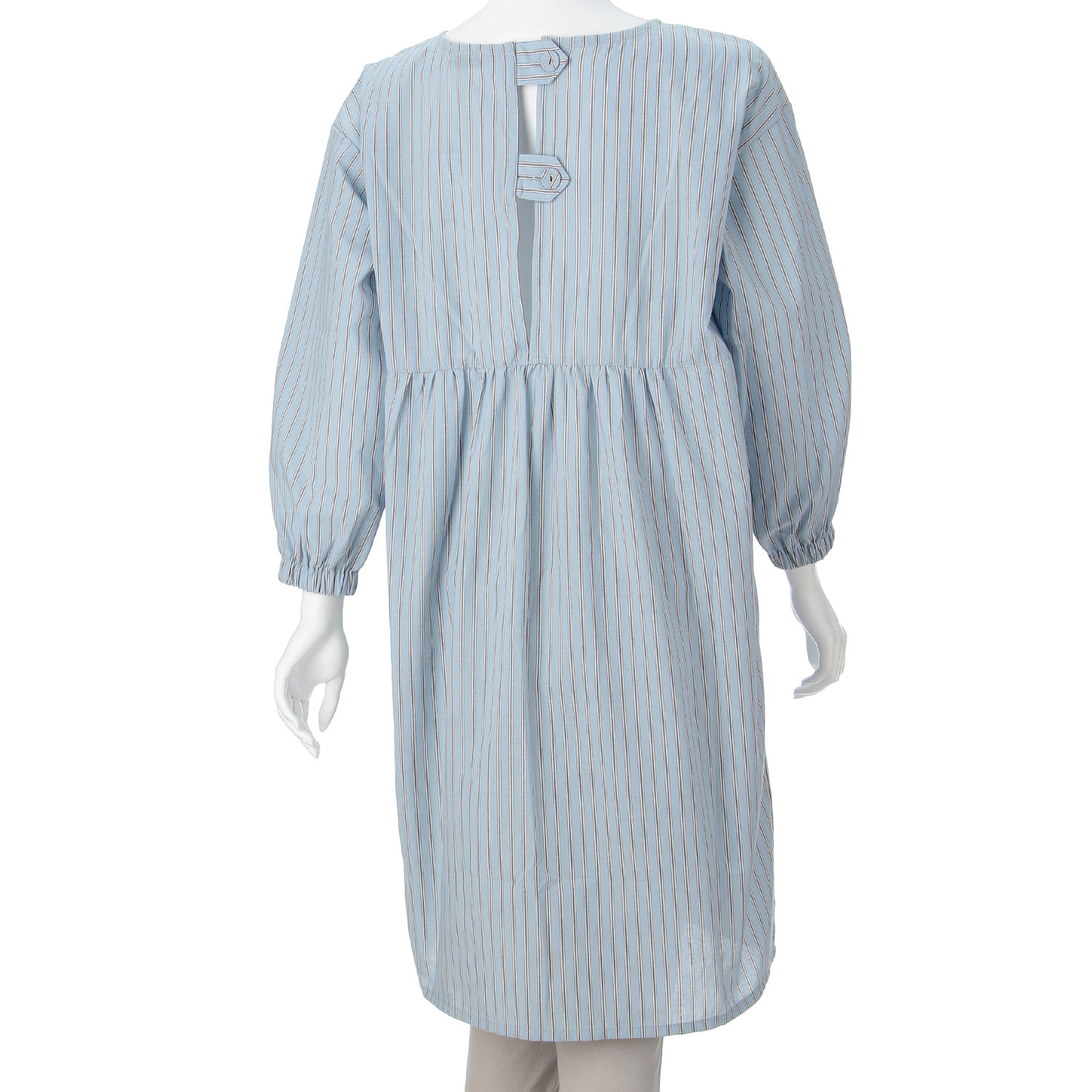 ECRU 先染め裾ロゴ刺繍カッポー - 画像4