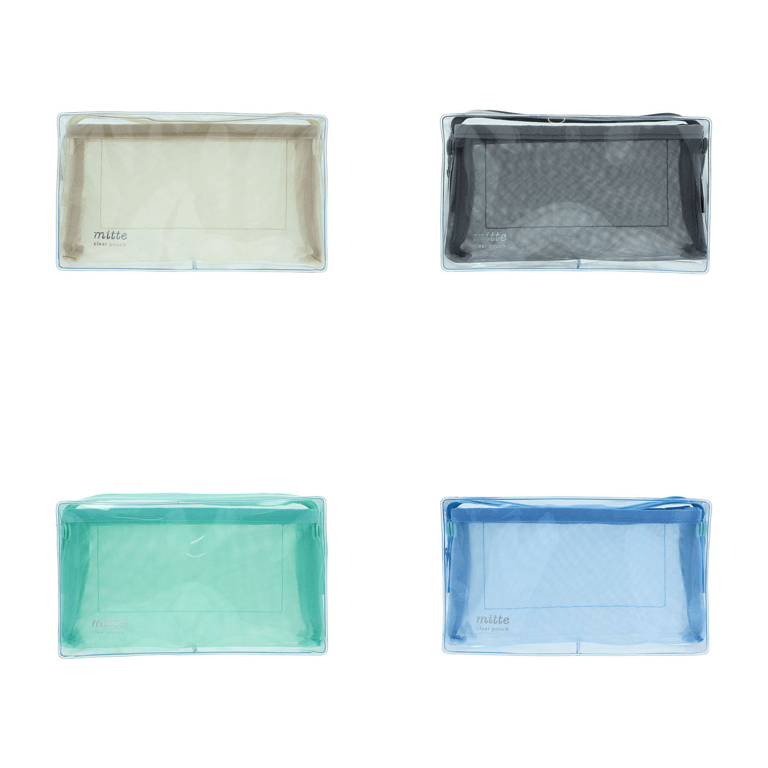 mitte クリアメッシュボックスポーチ