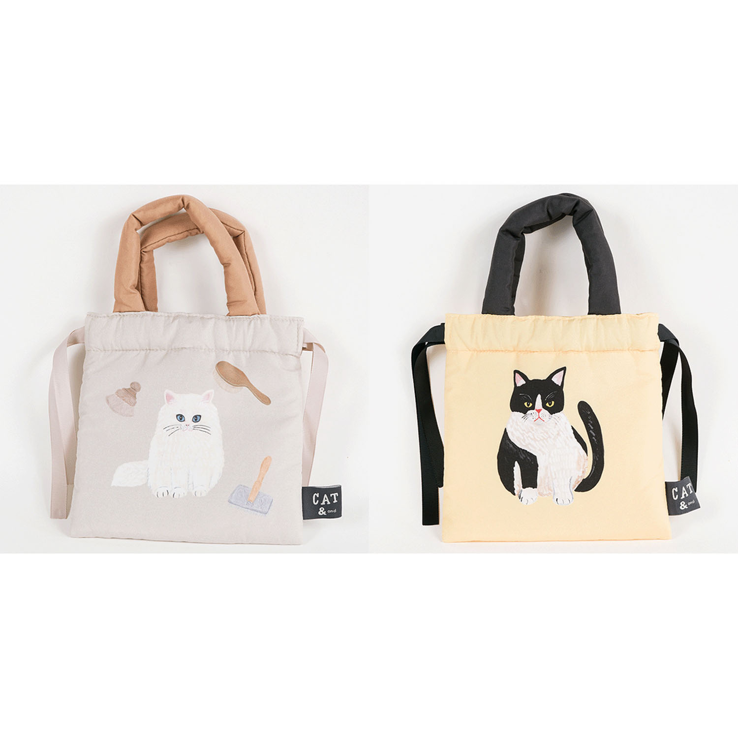 キャットアンド そで山かほ子  クッション巾着