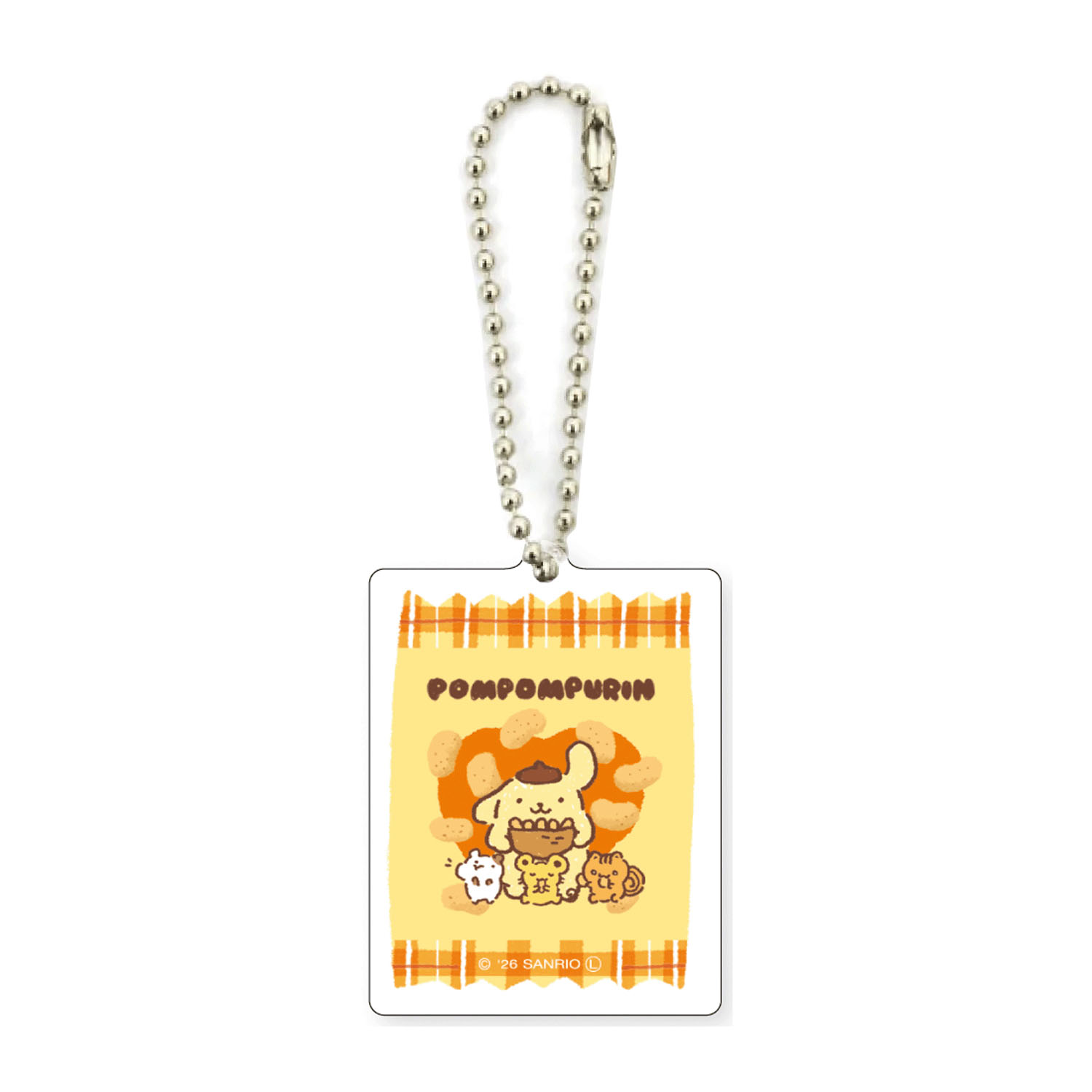 ポムポムプリン  ボールチェーンアクリルキーホルダー  おやつパーティー - 画像2