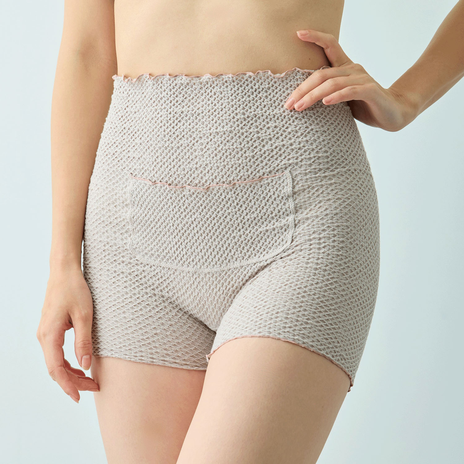 ポケット付腹巻パンツ M サンドベージュ のびりら - 画像9