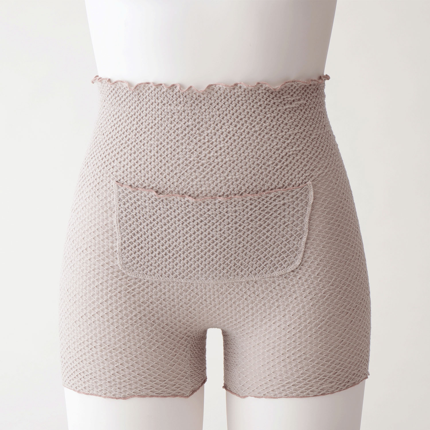 ポケット付腹巻パンツ M サンドベージュ のびりら