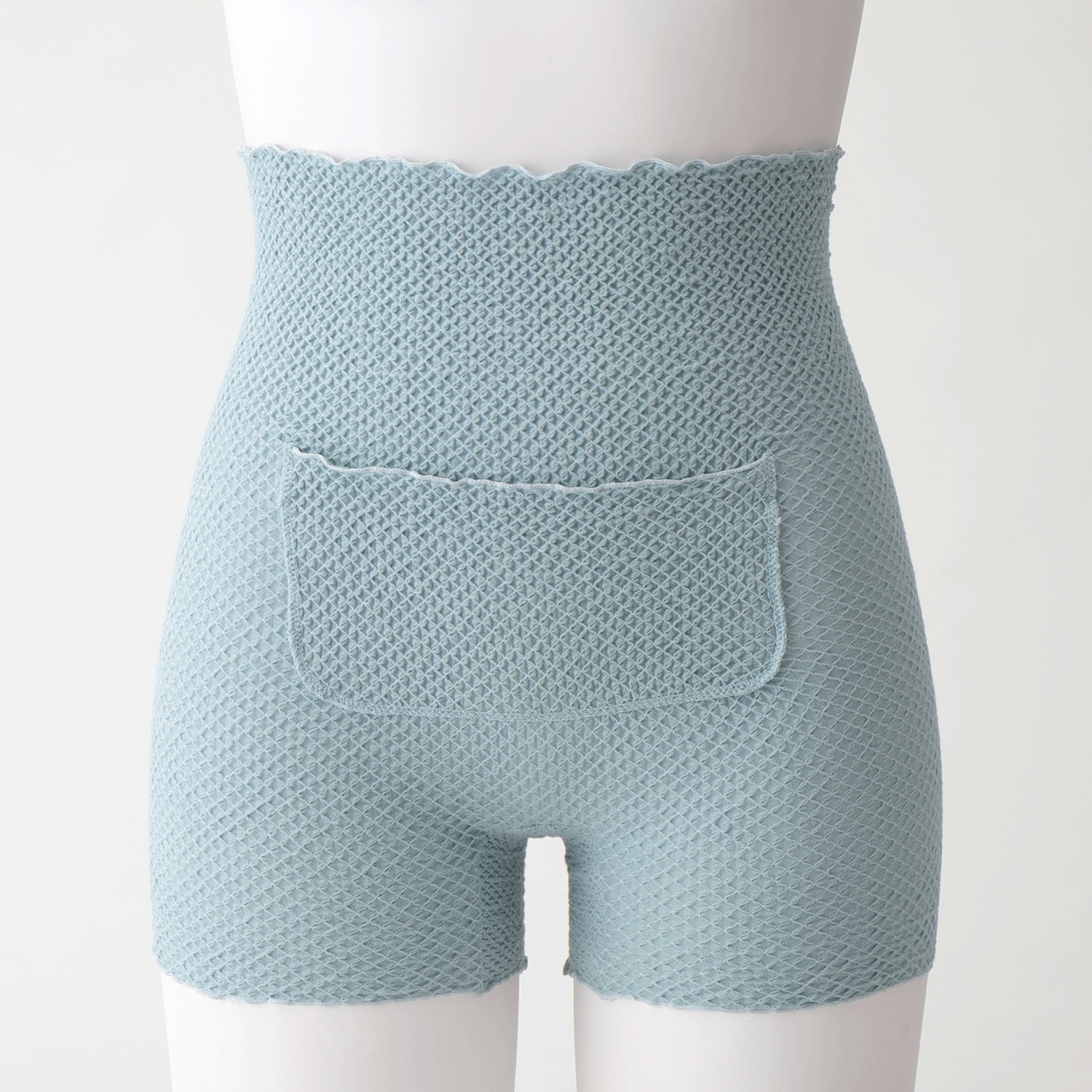 ポケット付腹巻パンツ L ウォーターグリーン のびりら