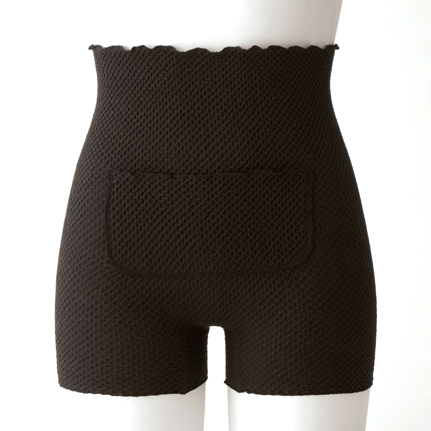 ポケット付腹巻パンツ L ブラック のびりら