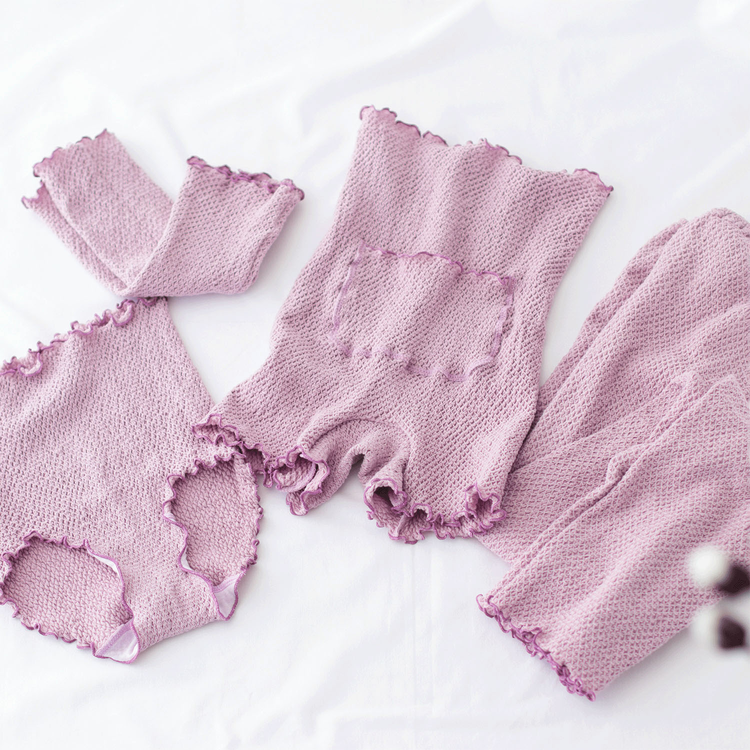 ポケット付腹巻パンツ M オールドライラック のびりら - 画像4